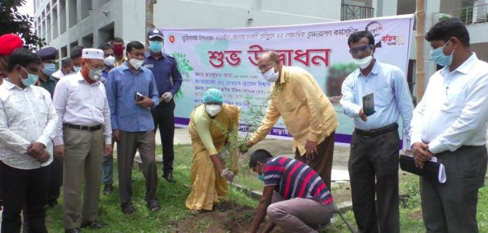 নড়াইলে বঙ্গবন্ধু'র জন্মশতবার্ষিকী উপলক্ষ্যে বৃক্ষ রোপণ কর্মসূচির উদ্বোধন