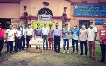 নড়াইল এক্সপ্রেস ফাউন্ডেশনে করোনা সুরক্ষা সামগ্রী বিতরণ