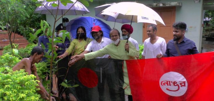 মুজিববর্ষ উপলক্ষে নড়াইলে চিত্রা নদীর তীরে ঢাকার সাংস্কৃতিক সংগঠনের বৃক্ষরো'পণ