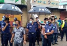 নড়াইলে লকডাউন কার্যকর করতে তৎপর পুলিশ! স্বাস্থ্যবিধি না মানায় ৪৭ জন আটক