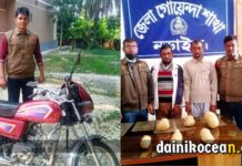 বেনাপোলের দুই মা/দককারবারি ধরা পড়ল নড়াইলে, গাঁ/জা ও মোটরসাইকেল জব্দ
