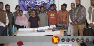 যশোরে একাধিক ডাকাতি ঘটনায় ডাকাত চক্রের ১০ সদস্য গ্রেফতার